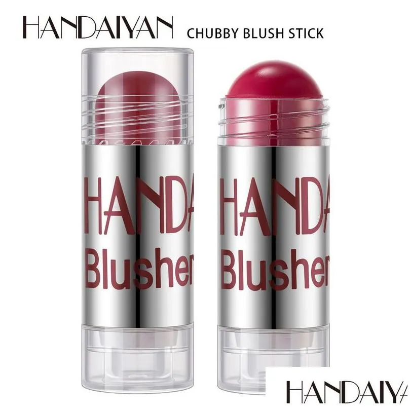 Handaiyan Makeup Blush Highlighter Cream Stick Brighten Moisturizer Smooth Rouge Natural Effect Face Blusher Make Up