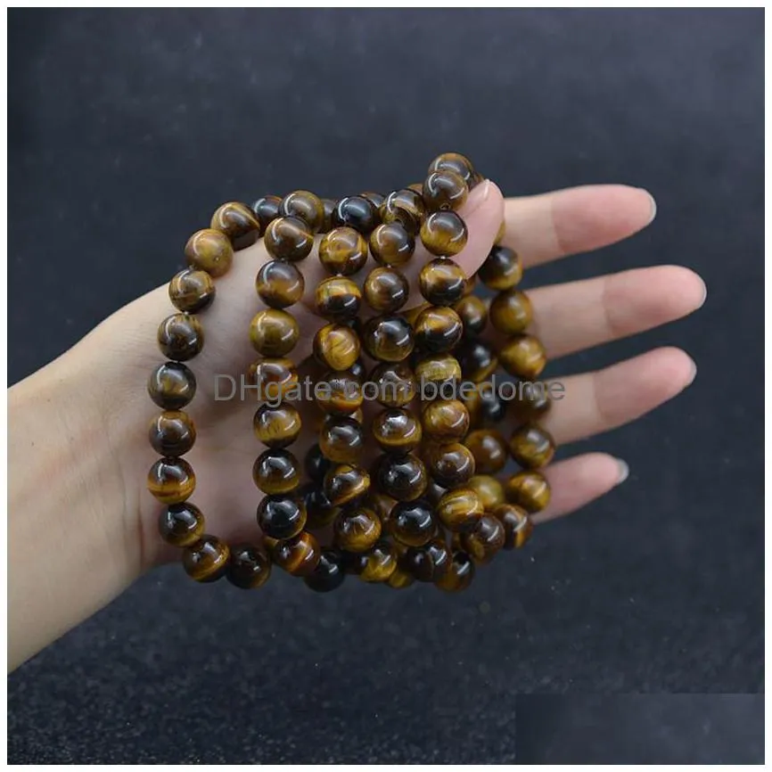 natural stone bead strand bracelet yoga gemstone healing crystal stretch bracelets for men women fashion jewelry will and sandy