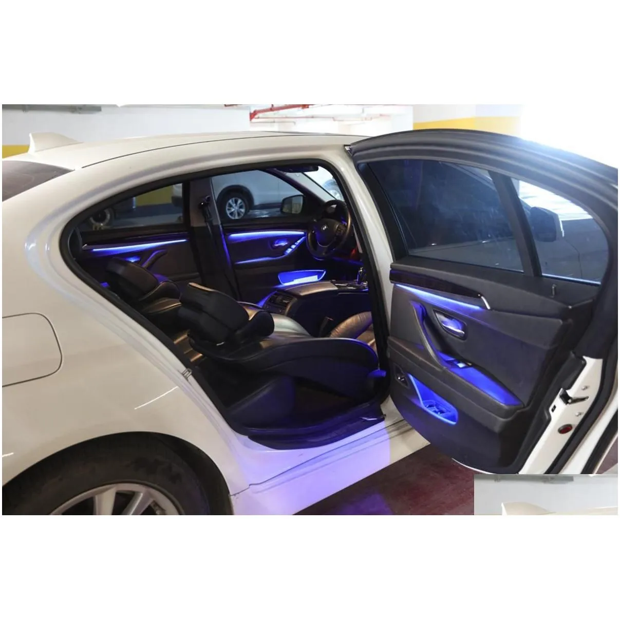 For 5 series F10 F11 F18 2010-2020 9-color automatic conversion Car neon interior door ambient light decorative lighting1