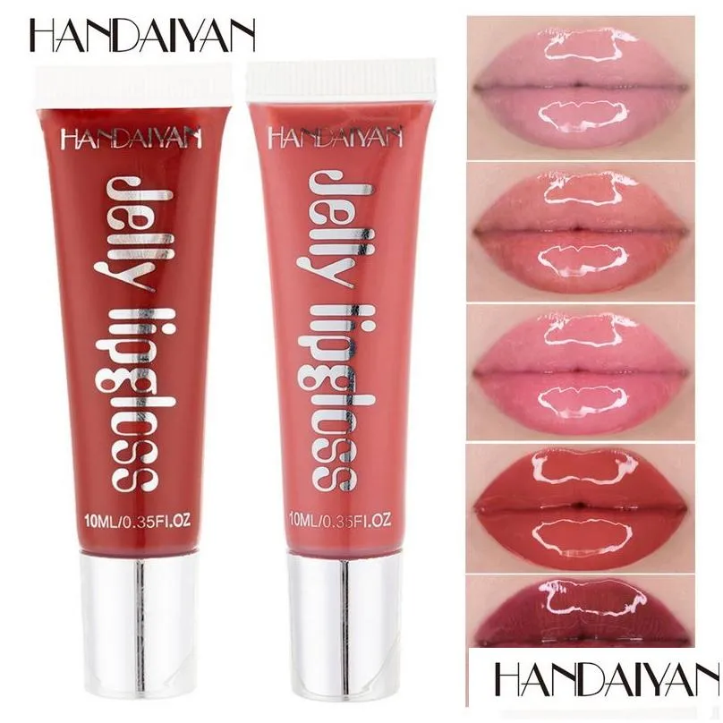 Candy Color Jelly Lips Gloss  Lip Plump Enhancer Squeeze Tube Lipgloss Moisturizer Nutritious Hydrating Handaiyan Makeup