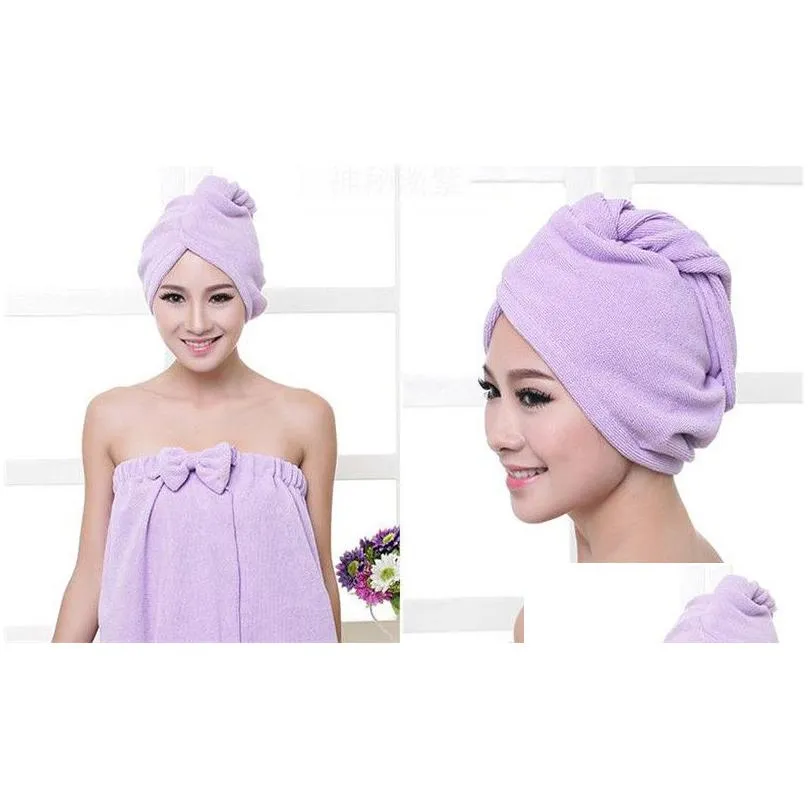 hair turban towel women super absorbent shower cap quick-drying towel microfiber hair dry bathroom hair cap cotton 60x25cm dc034