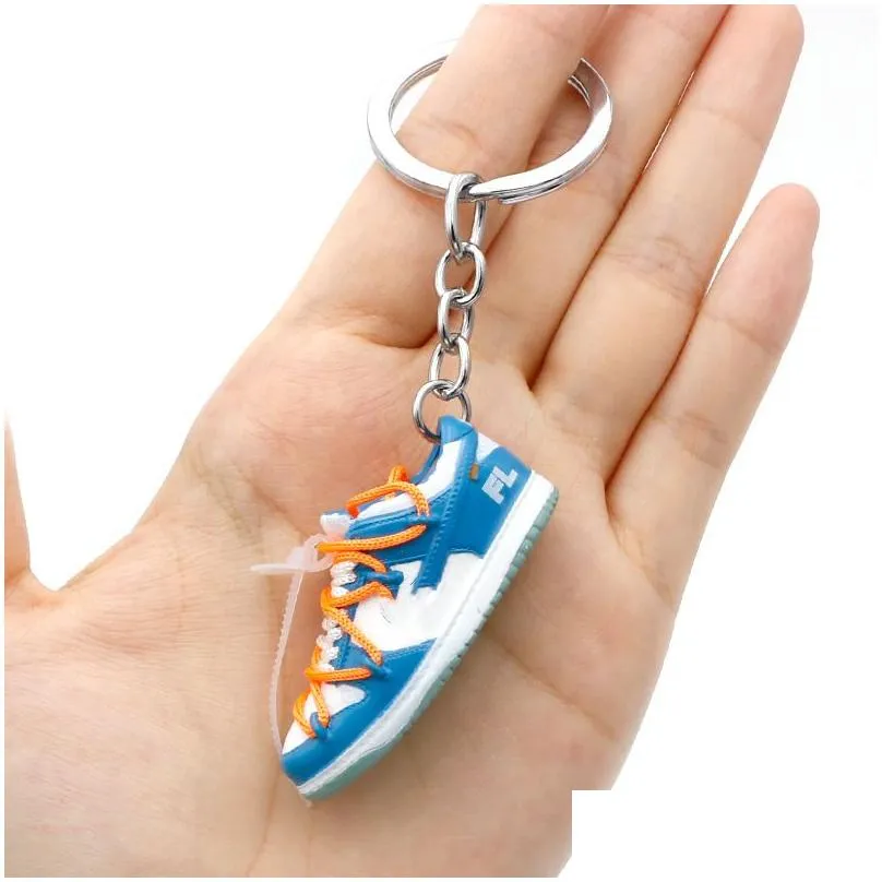 Wholesale Designer Sneaker Keychains Trendy PVC Sport Shoes Key Chain 3D Shoes Keychain Bag Pendant Popular Accessories 47 Option