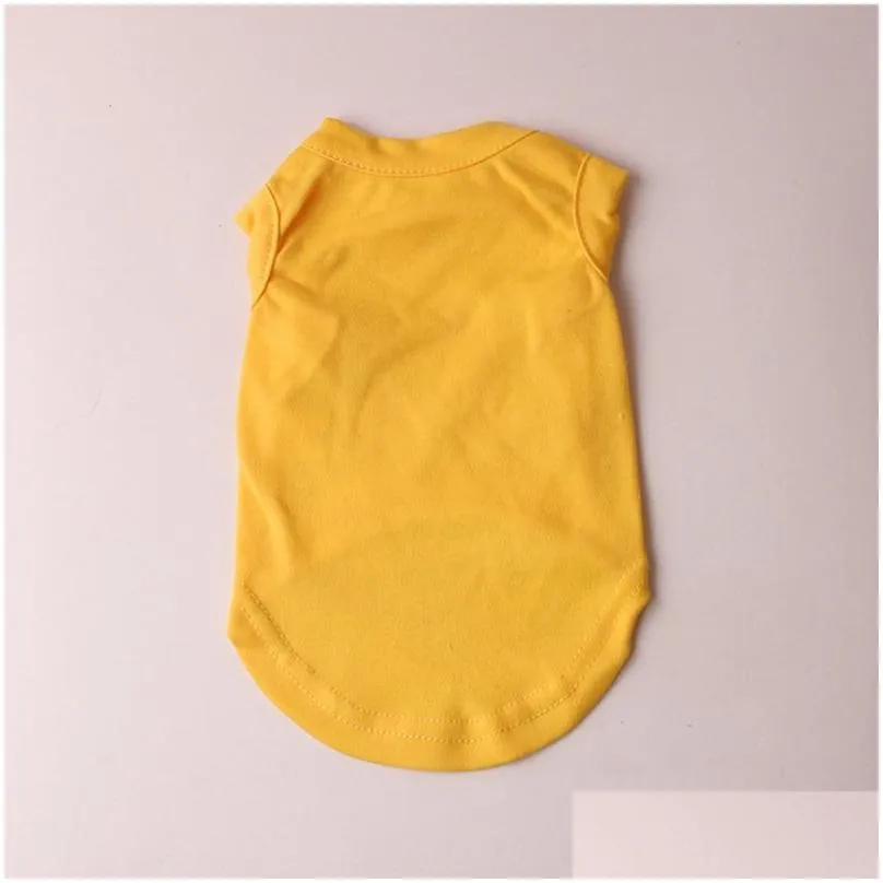 pet clothes puppy dog cotton shirts solid color pet dog t-shirt pet spring summer t shirts dog sleeveless animal cat clothes bh2512