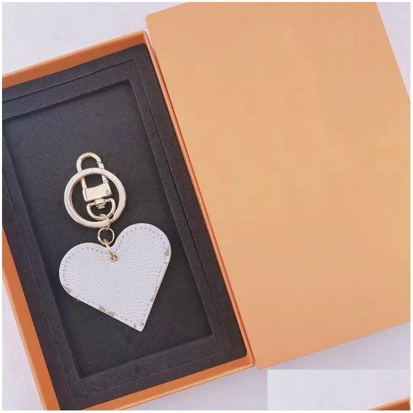 women keychain heart key ring cute pu chain bag charm boutique car holder design keyring accessories 13 colors
