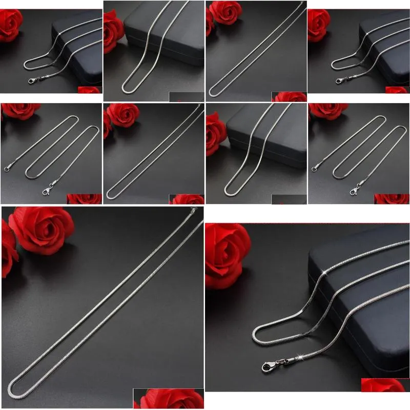 factory wholesale 1.5mm 2mm 3mm 316l stainless steel square chain necklace fashion cool party accessories jewelry for men and