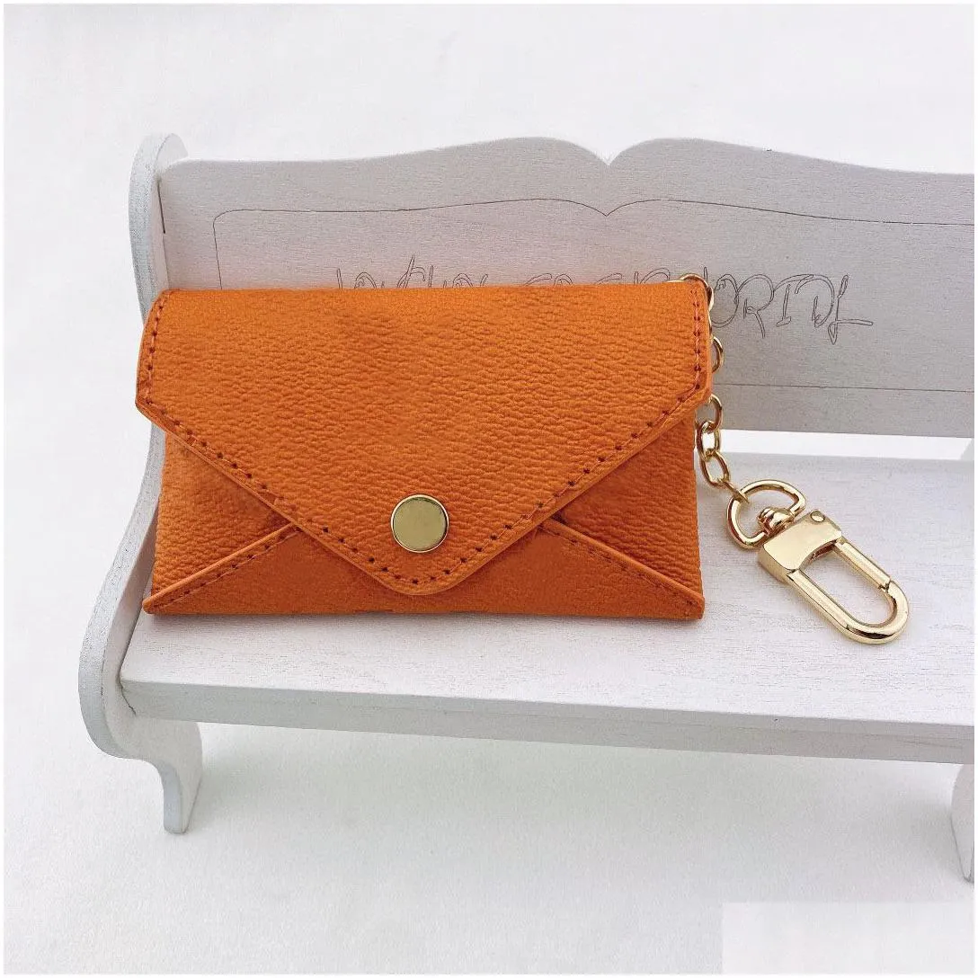 unisex designer key pouch fashion leather purse keyrings mini wallets coin credit card holder 19 colors epacket