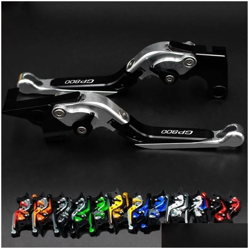 CNC Adjustable Folding Extendable Motorcycle Brake Clutch Levers For Gilera GP 800 GP800 2010-2012 20111