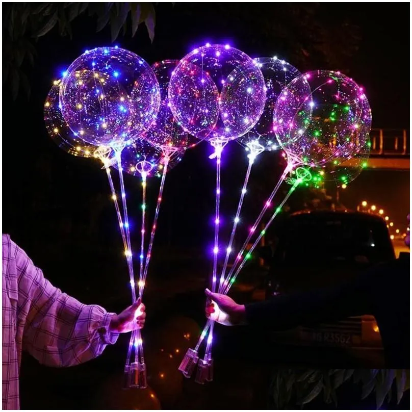 New Bobo Ball Light Led Line String Balloon Light DIY Transparent Glowing Party Decoration Lighting Great for Children Toy Gift