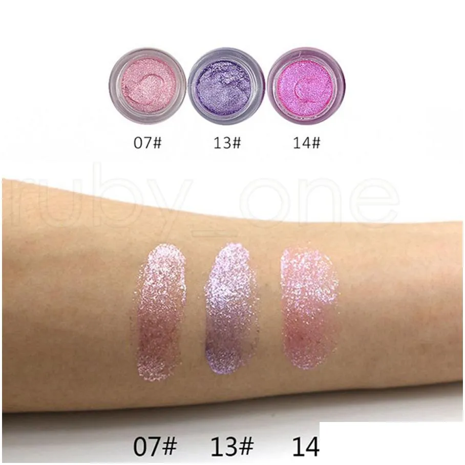 3D Glitter Eye Shadow Eyeshadow Gel Cream 16 colors Metallic Powder Pigment Makeup Perfume Highlighter Cosmetics Tools RRA1958