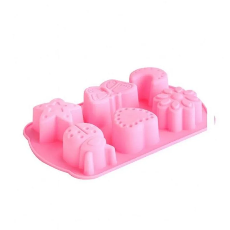 Silicone cake Baking Moulds Mold with rabbit pig insect chocolate jelly Pan Tray Silicon Muffin Cases Cupcake Nonstick Liner RH1729