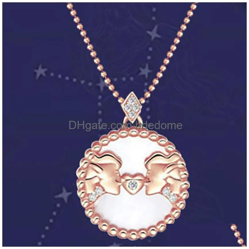 12 zodiac sign necklace horoscope libra crystal pendants charm star sign choker astrology necklaces gold chains for women girl fashion jewelry will and