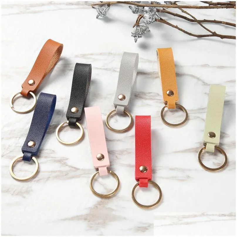 dhl fashion pu leather keychain casual strap lanyard key chain waist wallet keychains car keyring keyholder jewelry gift