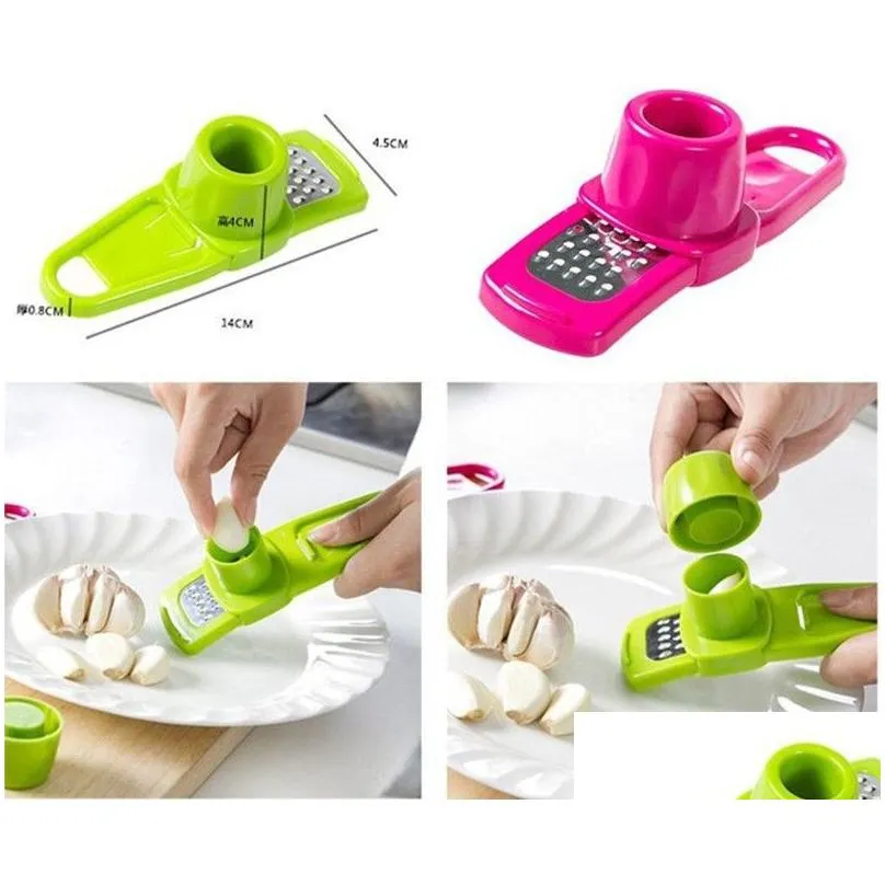 multifunctional ginger garlic press grinding grater planer slicer mini cutter kitchen cooking gadgets tools utensils accessories to278