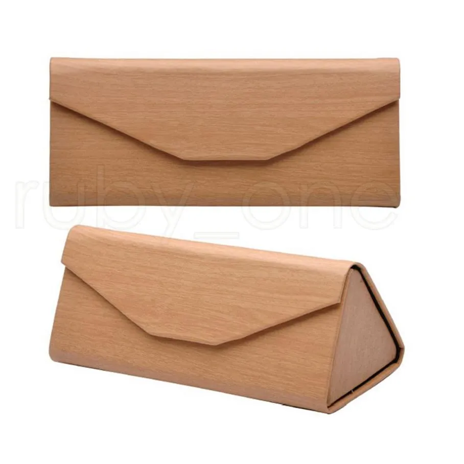 Wood Grain Compression Sun Glasses Box Myopic Glass Eyewear Box Fashion Folding Glasses Package Sunglasses Box 11styles RRA1904