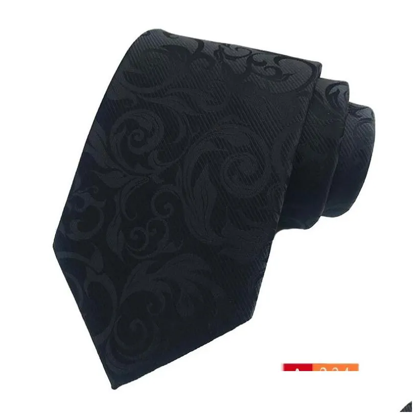 fashion accessories neck ties polyester jacquard flower pattern men business wedding male necktie dress gift 8cm