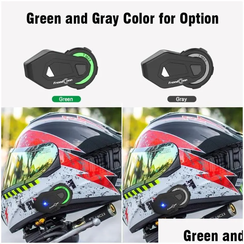 Newest dconn T-Max M Wireless Motorcycle helmet bluetooth Headphone Headset with Microphone for Phone Call1239l
