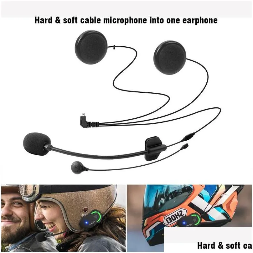 Newest dconn T-Max M Wireless Motorcycle helmet bluetooth Headphone Headset with Microphone for Phone Call1239l