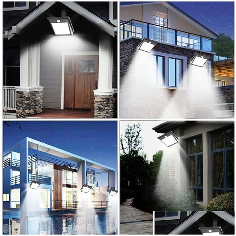 LED Solar Lights Outdoor High Quality Power LED Motion Sensor Wireless Wall Light 11000mah Street Lamp