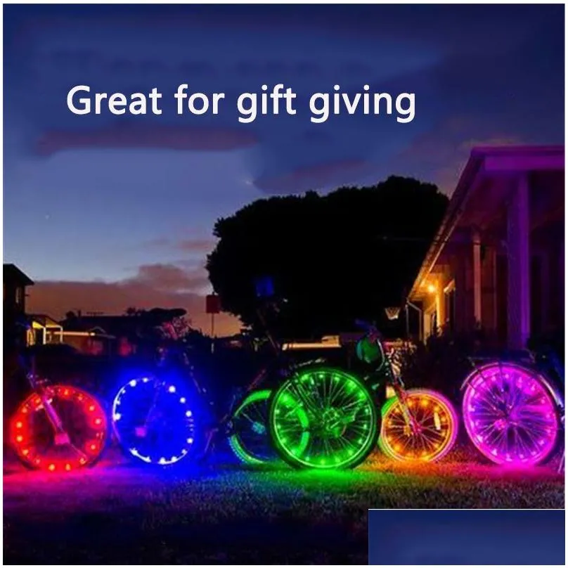 LED Bike Wheel Lights Cycling Spoke Wheel Lamp Waterproof Bright Bicycle Tire Strip Lights Cool Kids Boys Girls Bycicle Accessories,