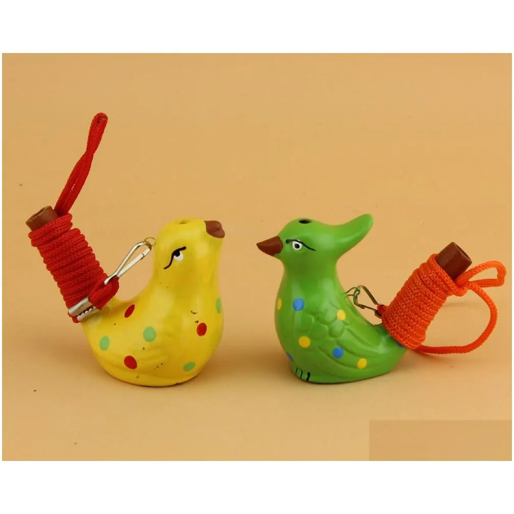 Ceramic Water Bird Whistle Spotted Warbler Song Chirps Home Decoration Figurine For Children Kids Gifts DH876