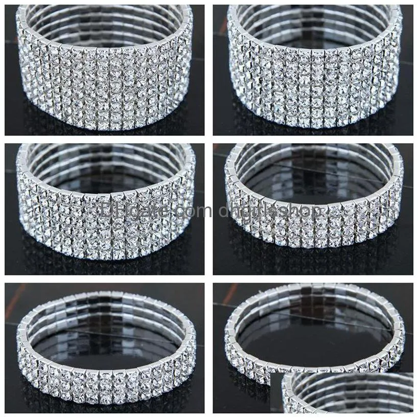 multiple style tennis anklets fashion rhinestone stretch shine bracelets for women couple girlfriend anklet wedding bridal gifts