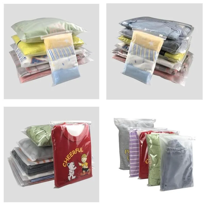 storage bags plastic transparent doll polish zip bag for cloth socks underwear bra household collection