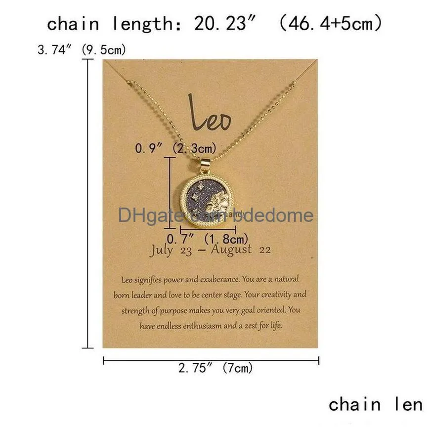 women necklace 12 zodiac sign necklace coin gold chain aries taurus scorpio pendants charm star sign choker astrology necklaces fashion jewelry will and