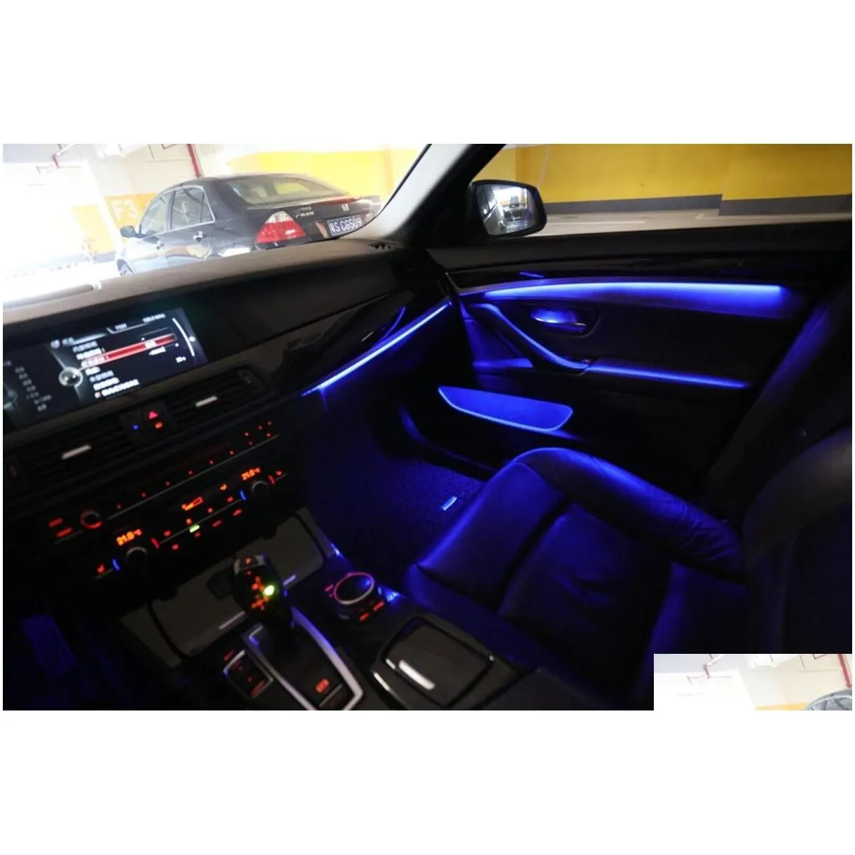 For 5 series F10 F11 F18 2010-2020 9-color automatic conversion Car neon interior door ambient light decorative lighting1