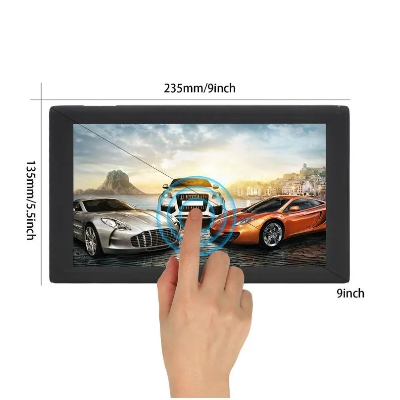 HD 9 Inch Car Navigation Truck GPS Navigator Auto Sat Nav 256MB+8GB Maps WinCE 6.0 FM Bluetooth AVIN Support Multi-languages