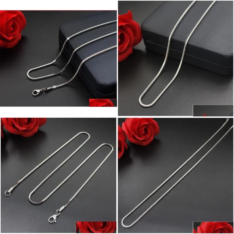 factory wholesale 1.5mm 2mm 3mm 316l stainless steel square chain necklace fashion cool party accessories jewelry for men and