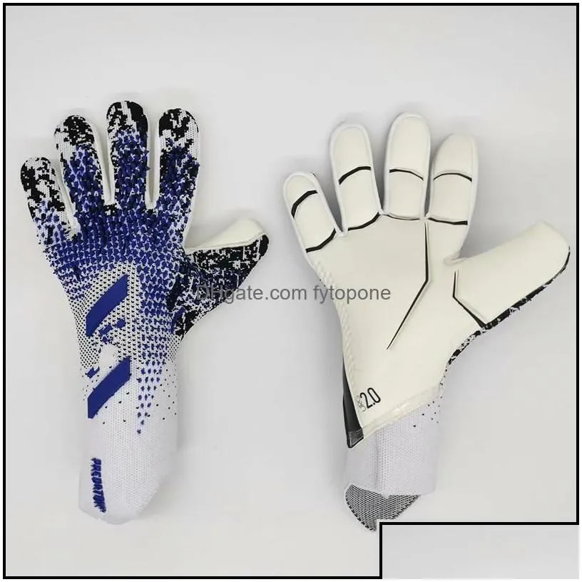 Sports Gloves 2022 4Mm New Goalkeeper Gloves Finger Protection Professional Men Football Adts Kids Thicker Goalie Soccer Glove Drop