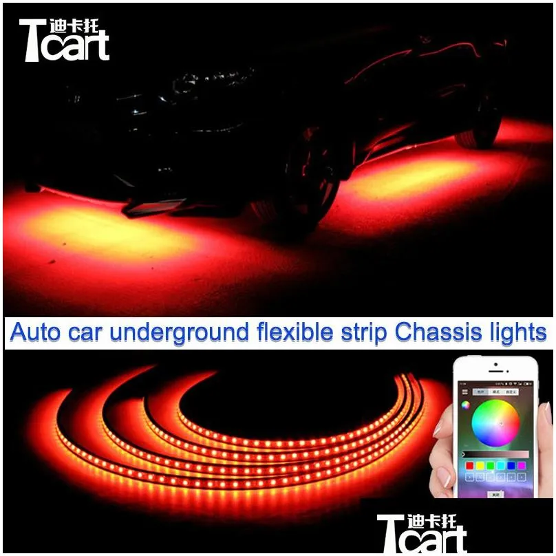 Interior&External Lights Tcart For Infiniti FX37 FX 50 90/120cm Car RGB Strip LED Waterproof Under Glow Underbody System Neon Light1