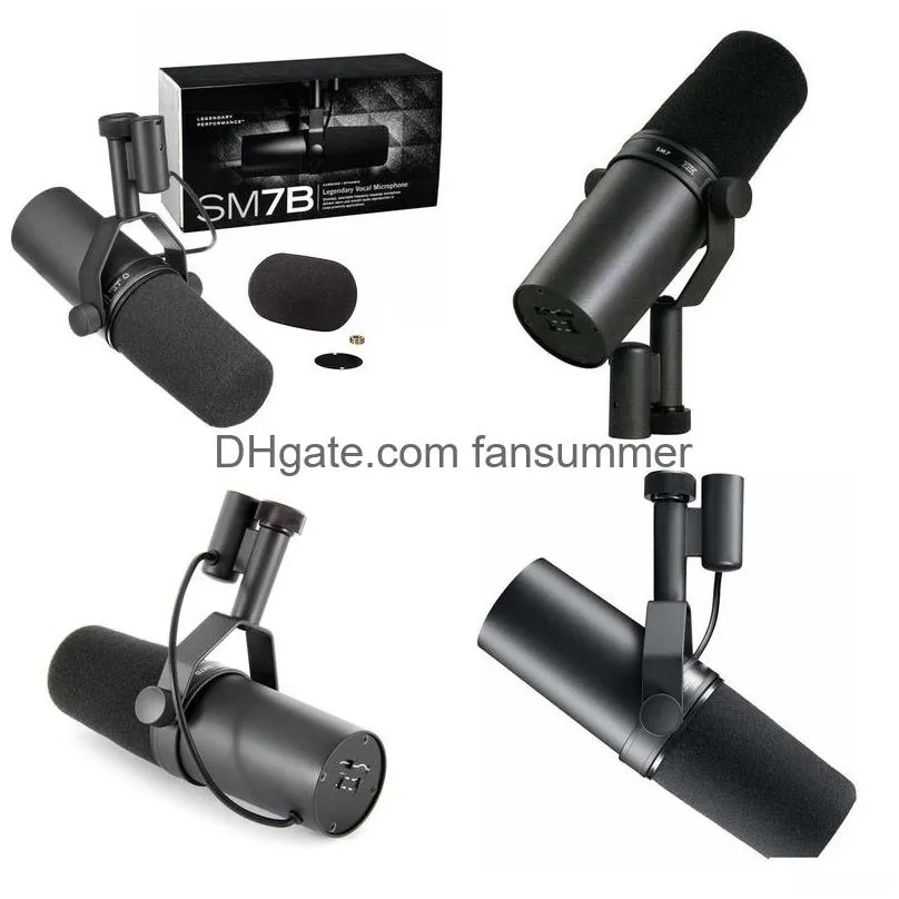 high quality cardioid dynamic microphone sm7b 7b studio selectable frequency response microphone for  live stage recording