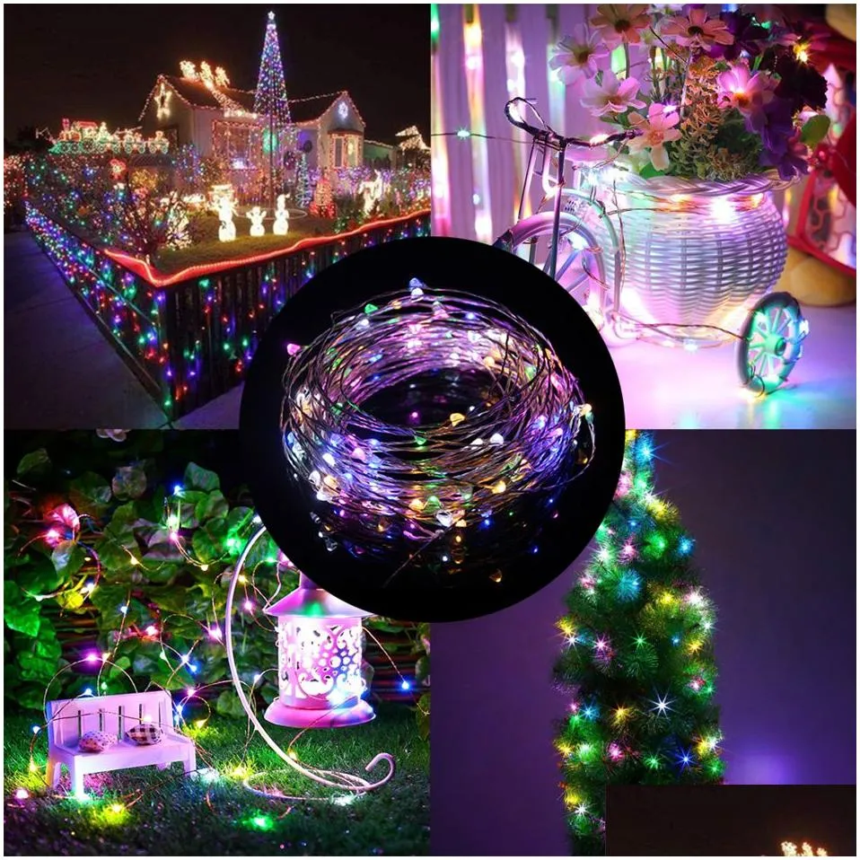 LED String Lights 5V USB Powered 50 100 200 LEDs Garland Christmas Lighting Outdoor Festival Wedding Party Decoration