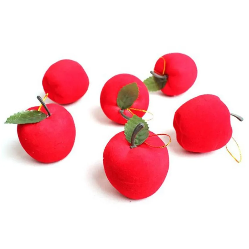 2017 Chiristmas Tree  decoration 12pcs/lot Artifical small mini Red Apples decoration gift for Christmas Tree Ornament Hot sale