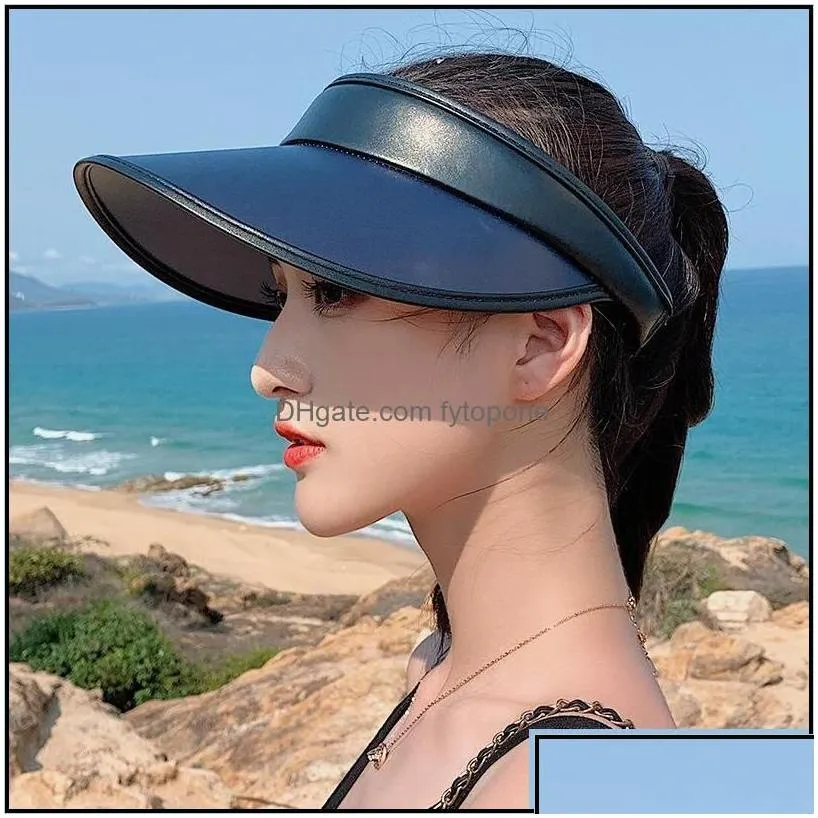 Beanies Beanies Zhao Lusi Star Same Sun Protection Hat Female Visor Cap Summer Peaked Sports Drop Delivery Outdoors Athletic Outdoor