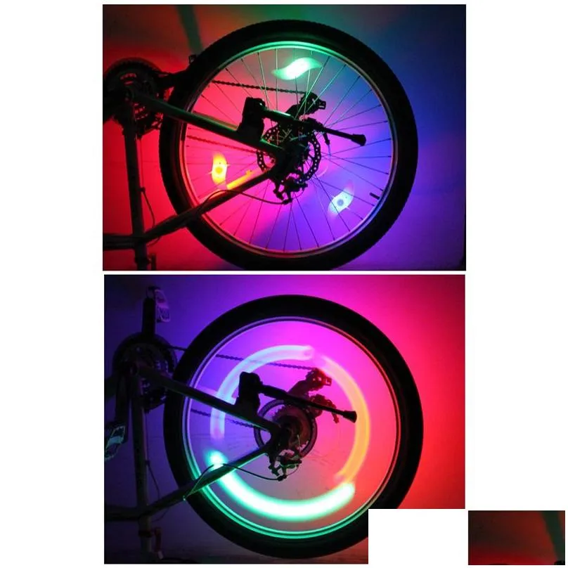 Bike Spoke Light Bicycle LED Wheels Spokes Lamp wheel Lights Bike Safety Alarm Lighting with CR2032 Batteries Cycling Decoration