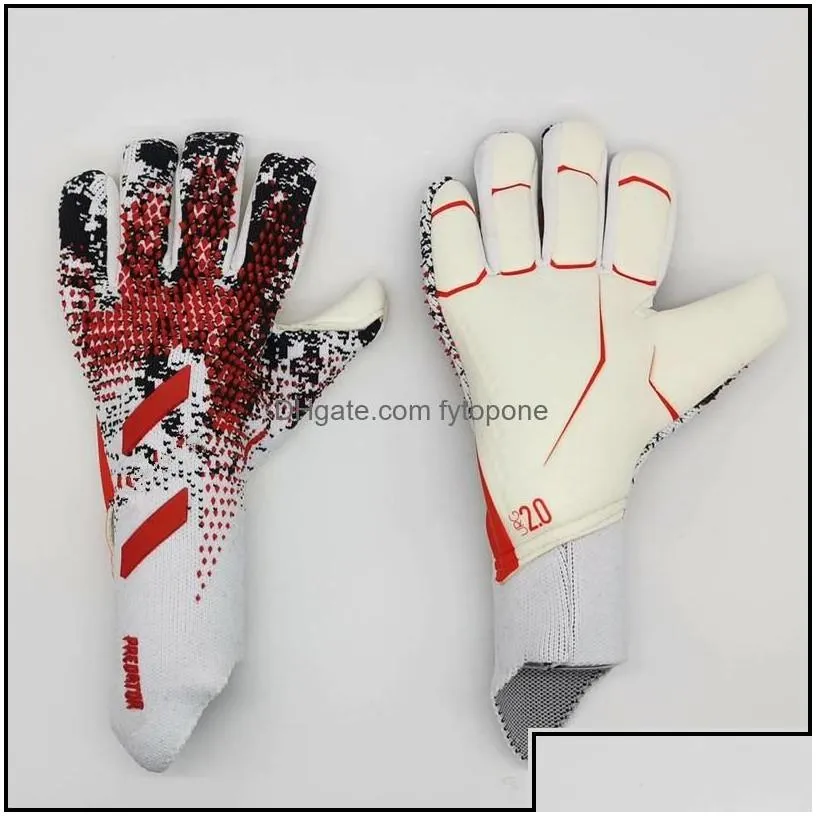 Sports Gloves 2022 New Goalkeeper Gloves Finger Protection Professional Men Football Adts Kids Thicker Goalie Soccer Glove Drop Deli