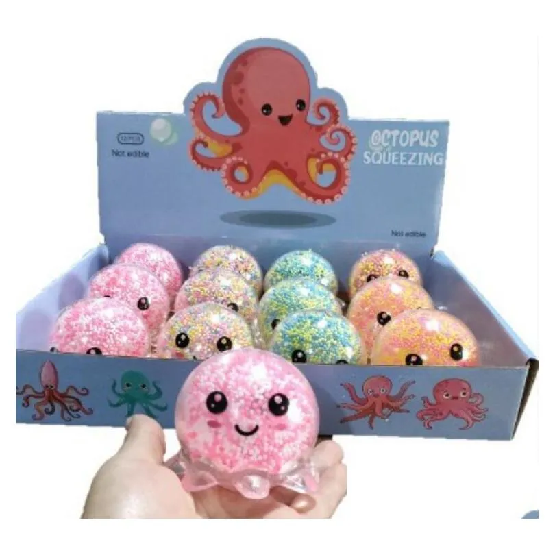 novelty games toys decompression squeeze octopus lighting release pressure toy for kids and adult