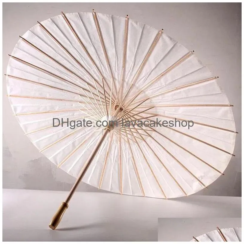 bridal wedding parasols white paper umbrellas beauty items chinese mini craft umbrella diameter 60cm