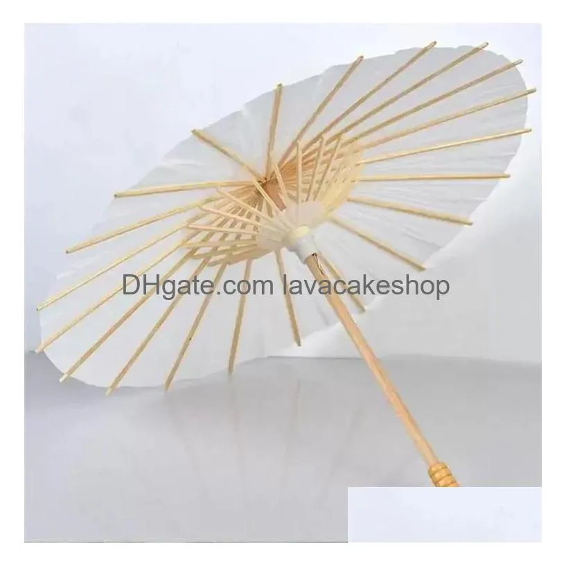 bridal wedding parasols white paper umbrellas beauty items chinese mini craft umbrella diameter 60cm