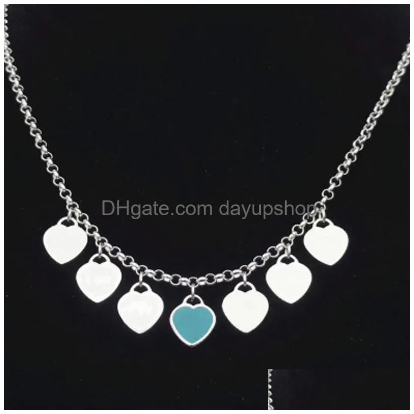 heart necklace woman stainless steel couple pendant jewelry on the neck valentine day christmas gifts for girlfriend wholesale