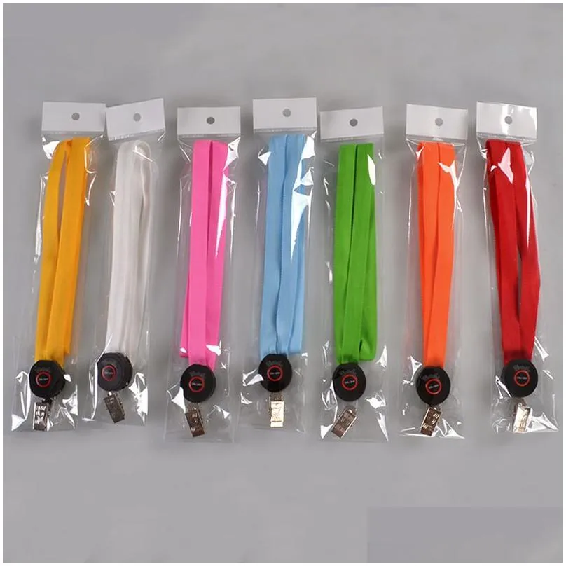 Novelty Lighting LED Light Up Lanyard Key Chain ID Keys Holder 3 Modes Flashing Hanging Rope 7 Colors