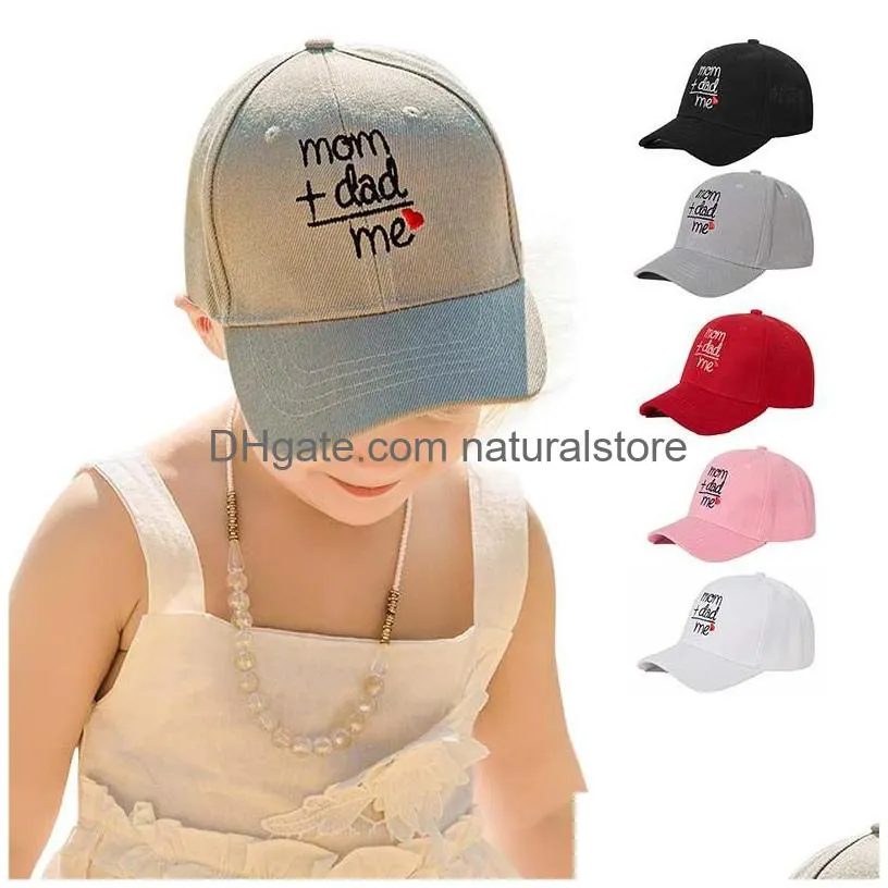 casual summer autumn baseball cap childrens hat for lovely baby cotton breathable kids girl boy caps letter embroidery