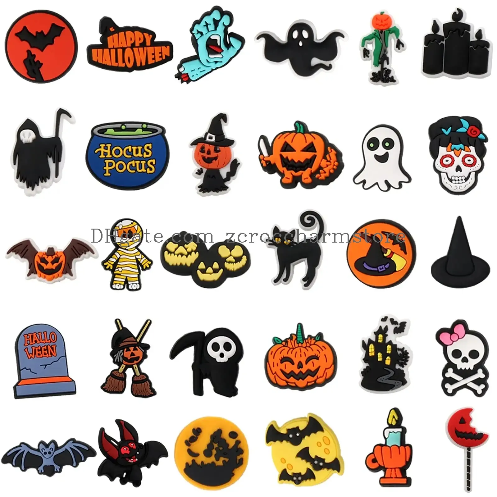 3ml halloween charms fits for clog sandals shoes decoration witch accessories for adult men women party favor gifts