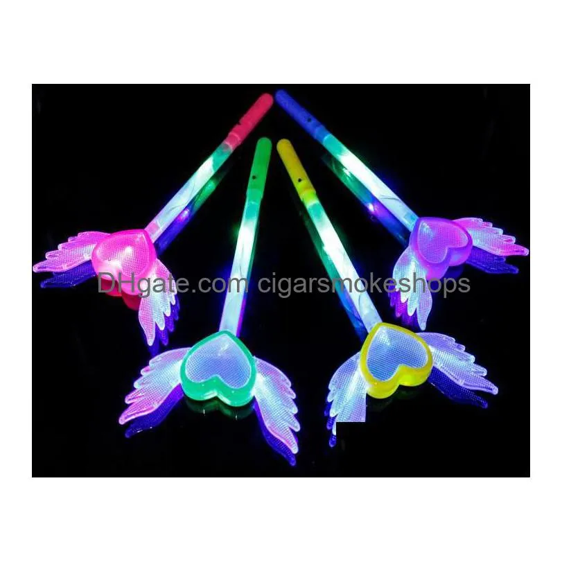 magiclite angel wings led wand - glowing fairy heart stick for cosplay, parties, and gifts