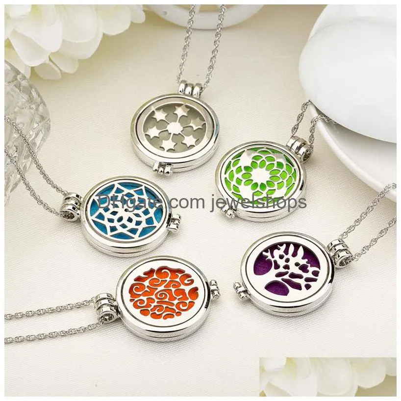 luminous  oil diffuser necklace glow in the dark stainless steel open locket pendant for women fashion aromatherapy jewelry in