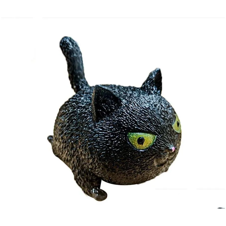 novelty games toys decompression squeeze angry fat cat release pressure tpr toy for kids and adult 6.5*10*8.5cm