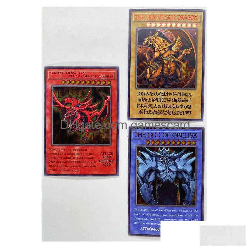 yu gi oh english egyptian god obelisk the tormentor diy toys hobbies hobby collectibles game collection anime cards g220311