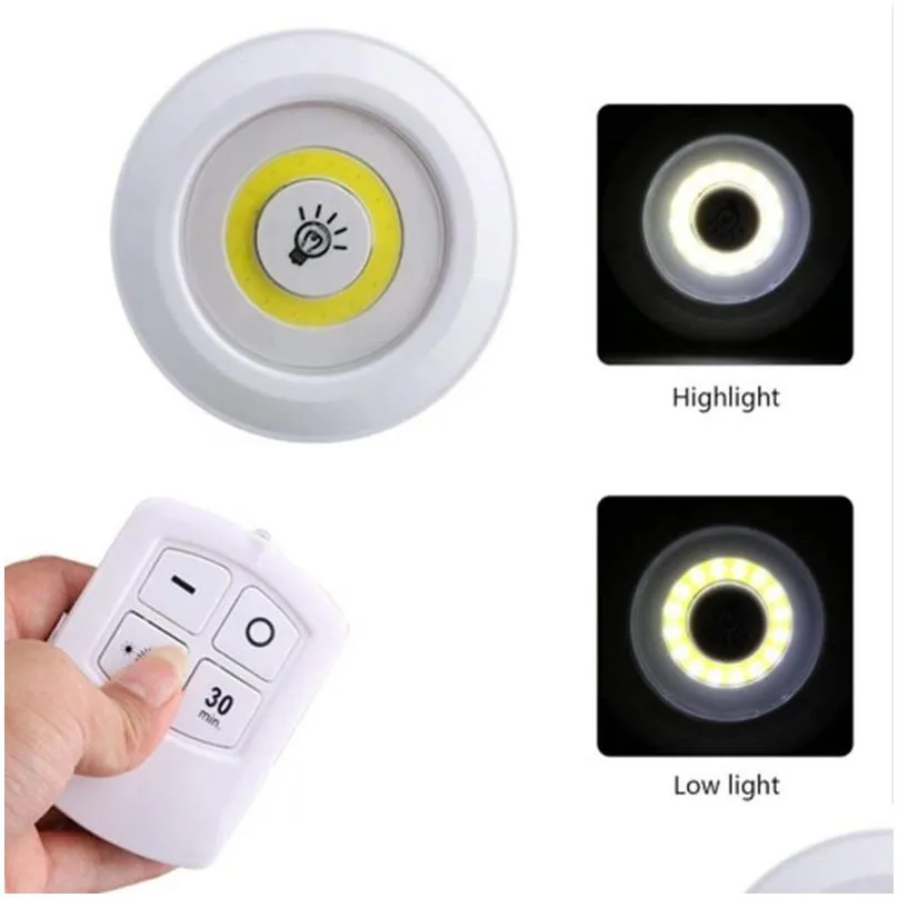 Wireless Sensor Lights Dimmable LED Under Cabinet Remote Control Battery Operated Closets Light for Wardrobe Bathroom